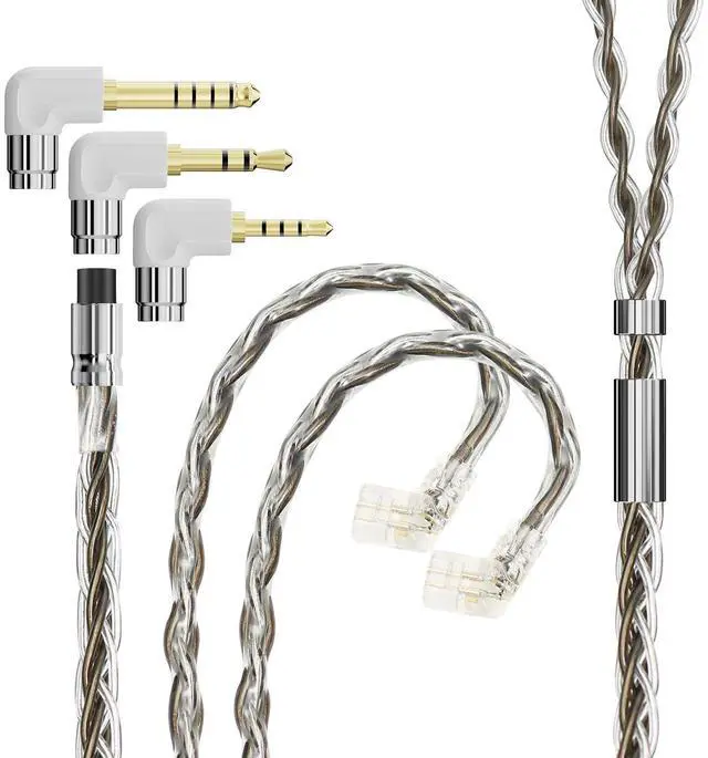 Main image of ARTTI Wave Headphone Upgrade Cable 8 Cores 144 Strands Silver-Plated Copper 7N OCC Earphone IEM Cable 2.5/3.5/4.4mm 3in1 Metal Plug (TRICOL, QDC Bend Plug)