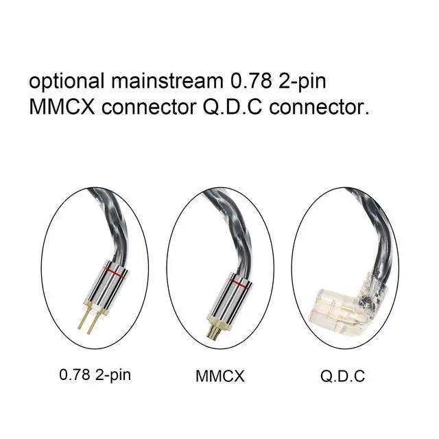 Alt view image 4 of 5 - ARTTI Wave Headphone Upgrade Cable 8 Cores 144 Strands Silver-Plated Copper 7N OCC Earphone IEM Cable 2.5/3.5/4.4mm 3in1 Metal Plug (TRICOL, QDC Bend Plug)