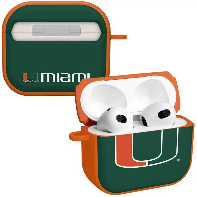 Main image of Affinity Bands Miami Hurricanes HDX Case Cover Compatible with Apple AirPods Gen 3 (Classic)