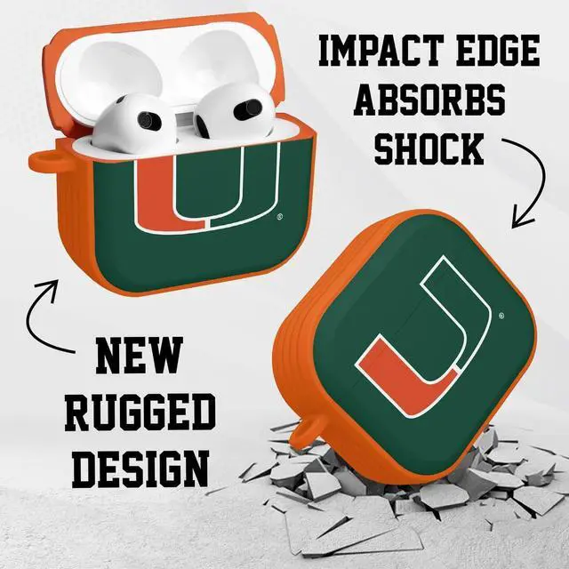 Alt view image 3 of 5 - Affinity Bands Miami Hurricanes HDX Case Cover Compatible with Apple AirPods Gen 3 (Classic)