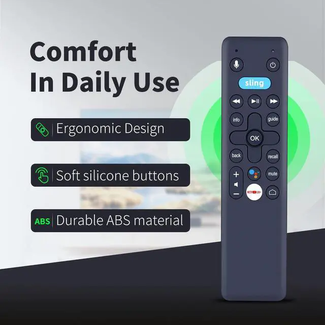 Alt view image 3 of 5 - SJUIF Replacement Remote Control for Sling Media AirTV Mini, Compatible with AirTV/AirTV 2/ AirTV Anywhere, with Voice Assistant