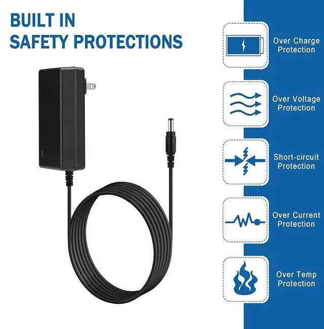 Alt view image 3 of 5 - Fbalazar AC/DC Adapter Power Cord Charger Compatible with Shark CH901 CH900WM UltraCyclone Pro Cordless Handheld Vacuum Charger Cord Power Supply