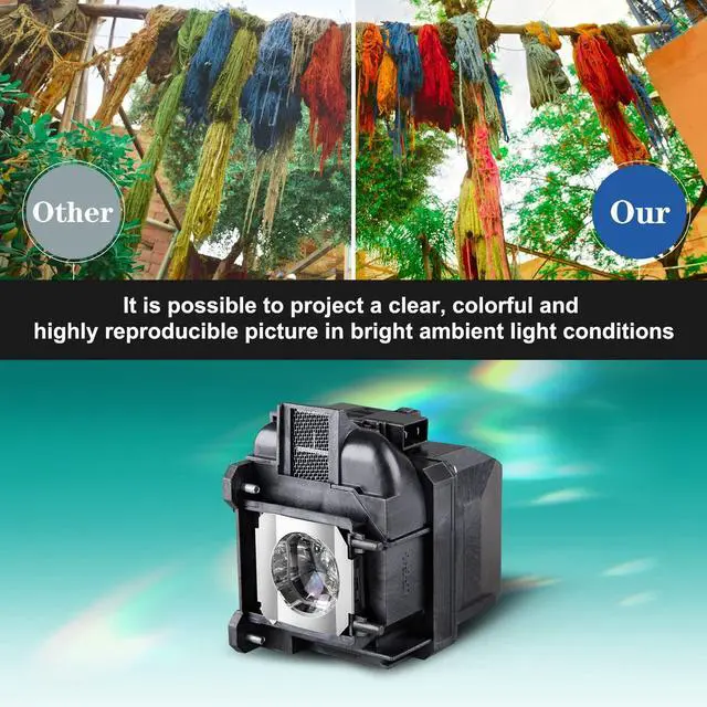 Alt view image 3 of 5 - YOSUN Replacement lamp for epson-elplp88-v13h010l88 Powerlite Home Cinema 2040 1040 2045 740hd 640 ex3240 ex7240 ex9200 ex5250 ex5240 vs240 vs345 vs340 Replacement Projector lamp Bulb, with Housing