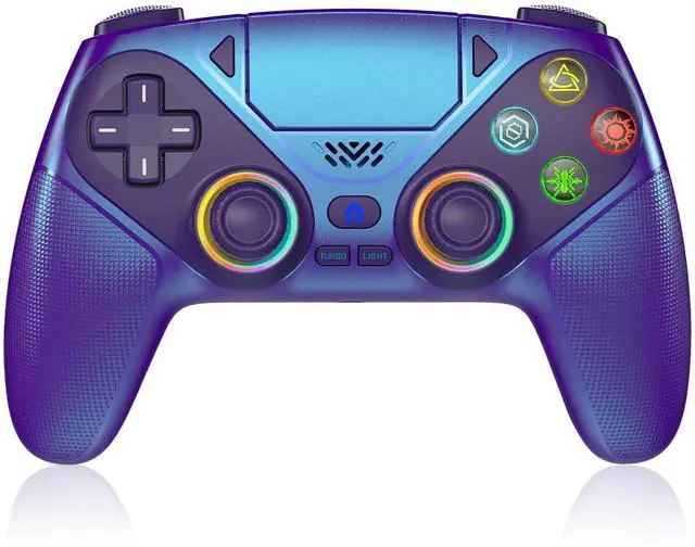 Main image of Gamrombo RGB Wireless Controller for PS5/PC Bluetooth Gamepad with Turbo, Macro, Dual Vibration, 6-Axis Motion, 3.5mm Audio Jack & 1000mAh Battery