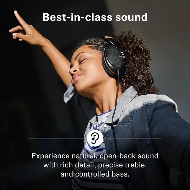 Alt view image 2 of 5 - Sennheiser HD 505 - Wired Headphones Over Ear with Transparent Sound and Controlled Bass, Enhanced Comfort Studio Headphones for Music, Work, Gaming, Audiophiles, Students, Traveling, Copper Edition