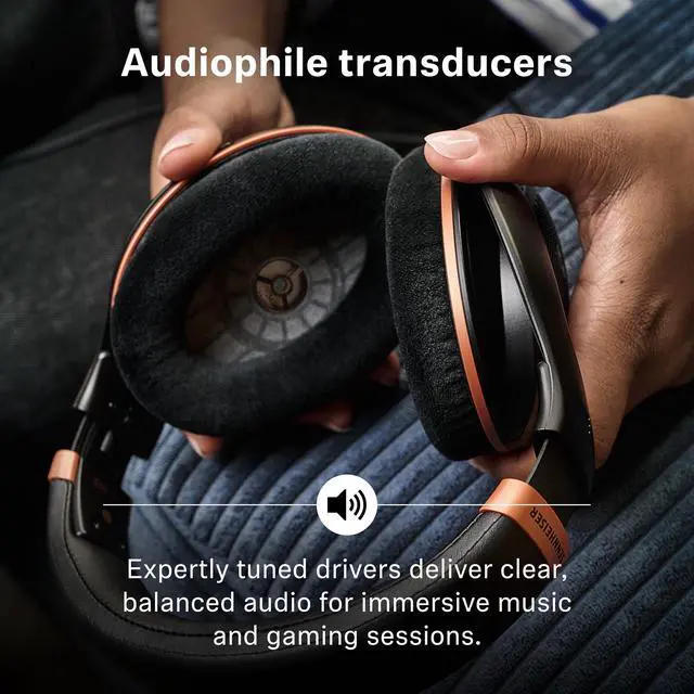 Alt view image 3 of 5 - Sennheiser HD 505 - Wired Headphones Over Ear with Transparent Sound and Controlled Bass, Enhanced Comfort Studio Headphones for Music, Work, Gaming, Audiophiles, Students, Traveling, Copper Edition