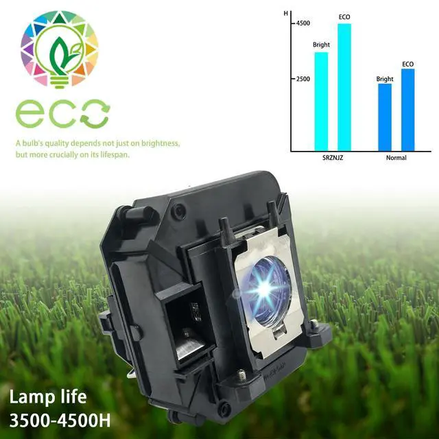 Alt view image 2 of 5 - SRZNJZ ELP60 Original Replacement Projector Lamp Bulb for Epson ELPLP60 PowerLite 96W 95 93+ 93 92 905 425W 420 EB-95 425Wi H384A H383A H382A EB-905 435Wi EB-2020 EB-2060 EB-420 EB-421I