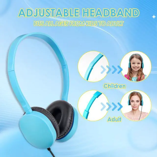 Alt view image 2 of 5 - OSSZIT Kids Headphones Bulk for School Classroom 10 Pac,On Ear