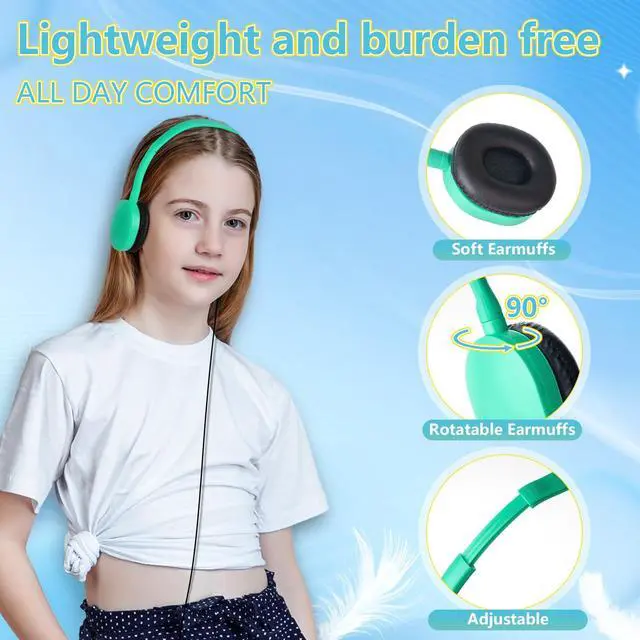Alt view image 5 of 5 - OSSZIT Kids Headphones Bulk for School Classroom 10 Pac,On Ear