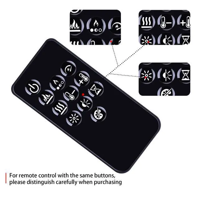 Alt view image 5 of 5 - SJUIF Replacement Remote Control for Dimplex Multi-Fire Slim Built-in Linear PLF Series Electric Fireplace PLF3614-XS PLF4214-XS PLF5014-XS PLF6014-XS