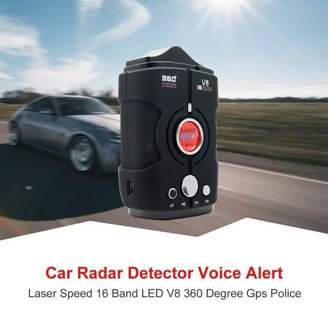 Alt view image 3 of 4 - Anti-Police 360 Degree Radar Detector Scanning Advanced Voice Alert Laser Car V8 Radar Detector 12V 360 Degree Scanning Advanced Voice Sound Universal