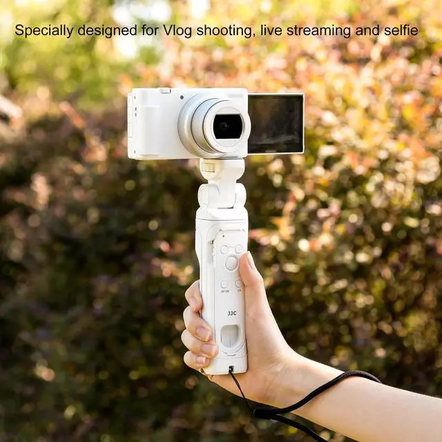 Alt view image 2 of 5 - JJC GP-VPT2BT Wireless Bluetooth Remote Shooting Grip & Mini Tripod for Sony ZV-E10 II ZV-1F ZV1F ZV-1 II ZV1 ZV-E1 RX100 VII A6100 A6600 A6700 A7C II A7CR A7RV A7SIII A7V A7IV A7III RX1R III F