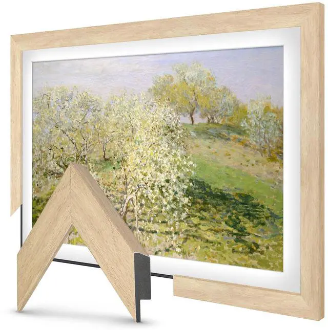 Main image of Museum Maple 65" Slim Deco TV Frame - Compatible ONLY with Samsung The Frame TV and Pro TVs (Fits 2021-2026, LS03A, LS03B,LS03C,LS03D,LS03FA,LS03FW)