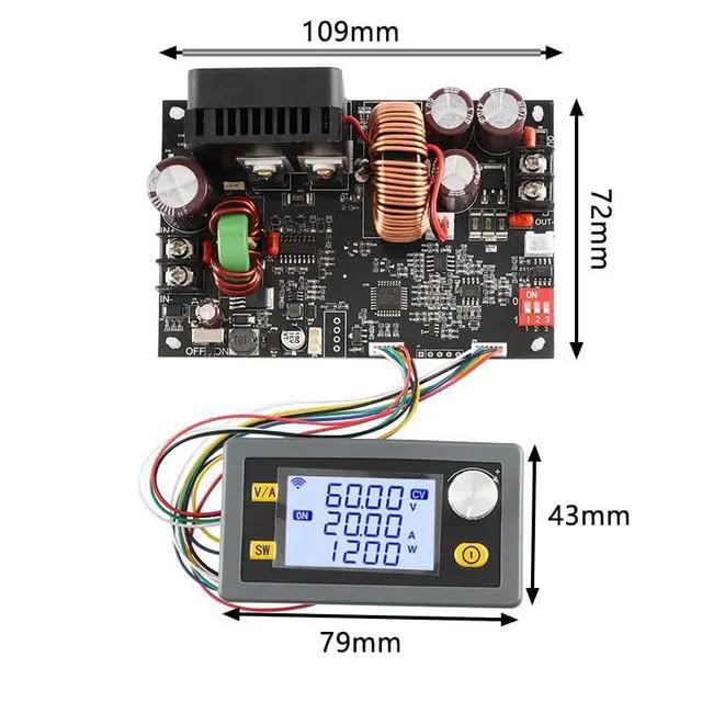 Alt view image 5 of 5 - EC Buying XY6020L CNC DC Buck Converter Adjustable DC Voltage Power Supply Constant Voltage 20A 1200W Voltage Step Down Module Buck Converter Power Supply 1200W