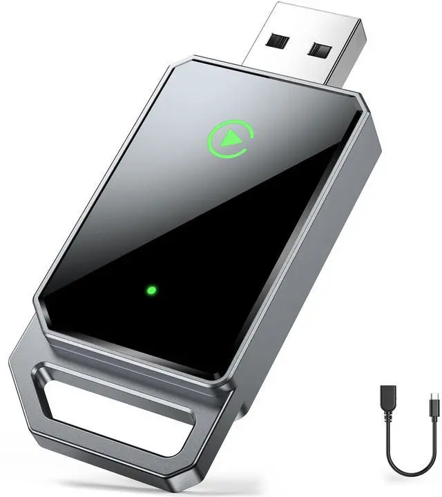 Main image of Wireless Carplay Adapter for iPhone Apple, 2026 Mini CarPlay Dongle, Plug & Play, No Delay, Convert Wired to Wireless Bluetooth Apple Carplay, with USB&USB-C, for iOS 10+ and 2016+ Cars,