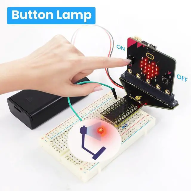 Alt view image 5 of 5 - KEYESTUDIO Micro:bit Basic Starter Kit for Teens & Beginners - Electronics Learning Kit with Sensors, LEDs & Tutorials ^^ STEM Education Projects for Coding(Micro:bit Included)