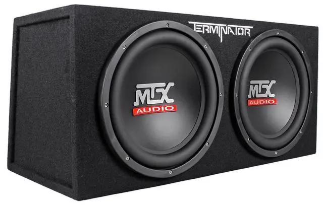 Alt view image 4 of 5 - MTX Dual 12-Inch Subwoofers with Loaded Enclosure, 1200W Max Power, 400W RMS, Terminator - Car Audio Subwoofer and Speaker System with Deep Bass Sound