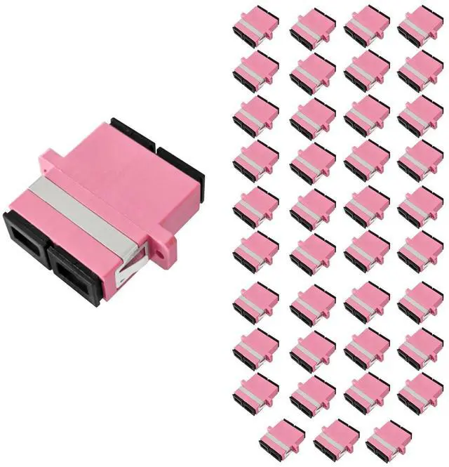 Main image of GwliUni 40Pcs SC to SC OM4 Multi-Mode Couplers, Duplex Fiber Optical Adapters Cable Connectors