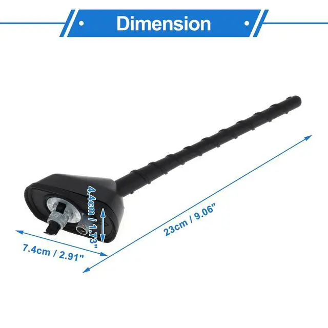 Alt view image 3 of 5 - VekAuto Car Signal Antenna, AM/FM Signal Roof Aerial for KIA Sportage 2007-2016 Offroad Rubber ABS Material Black