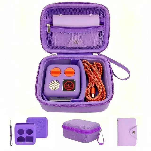 Main image of MGZNMTY Travel Storage Case and Thicken Silicone Cover Compatible with Yoto Mini Player - Kids Audio & Music Player and Card Holder for Yoto Card Hold Up to 10 Cards (Purple)