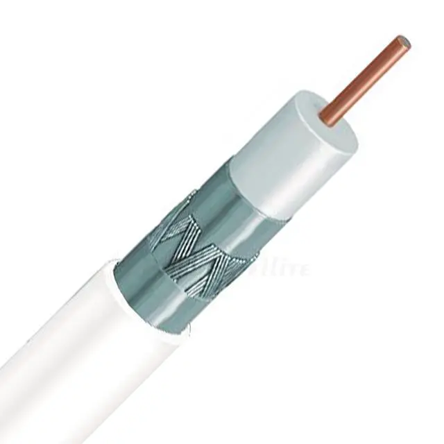 Main image of PHAT SATELLITE 500ft White Solid core Plenum rg-6 Triple Shield CMP PVC Bulk coaxial Cable Commercial Building Requirement catvp 18 awg 75 ohm Anti Static Non Toxic smokeless fire Retardant