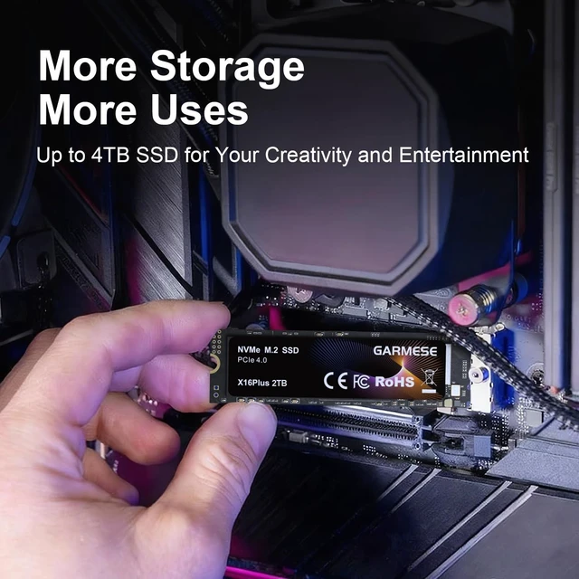 Alt view image 5 of 5 - GARMESE 2TB NVMe SSD PCIe 4.0 M.2 2280 Internal Solid State Drive, Up to 7450MB/s, High-Speed Gen4 NVMe SSD for Gaming PC, Laptop Upgrade, Windows 11 Boot Drive, Video Editing & Content Creation