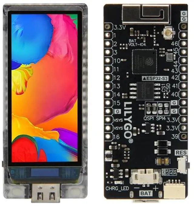 Main image of LILYGO T-Display-S3 AMOLED ESP32-S3 with 1.91 Inch RM67162 Display TTGO Development Board Wireless Module (Unwelded pin Version)
