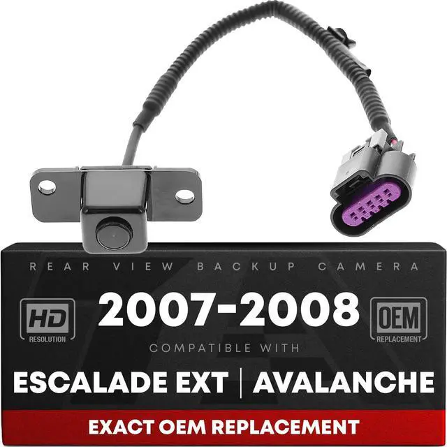 Main image of Rear View Backup Camera, Reverse Park Assist - Compatible with 2007-2008 Cadillac Escalade EXT, 2007-2008 Chevrolet Avalanche - OEM 15862575, GM1960120
