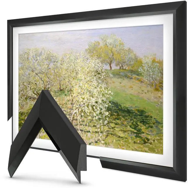 Main image of Modern Tuxedo Black 50" Slim Deco TV Frame - Compatible ONLY with Samsung The Frame TVs (Fits 2021-2026, LS03A, LS03B, LS03C, LS03D, LS03FA)