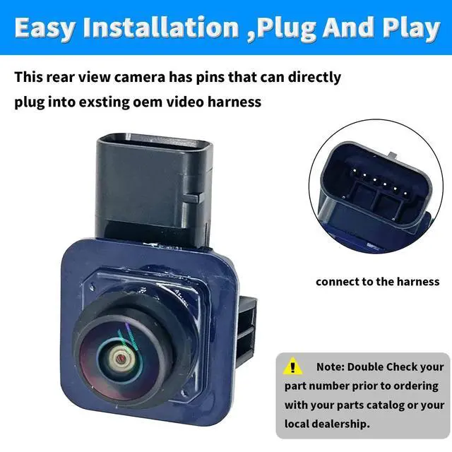 Alt view image 3 of 5 - wzruiqipei Rear View Back Up Camera Compatible with 2012-2014 Land Rover Range Rover Evoque Reverse Park Assist Backup Camera Replaces DJ32-19G490-A EJ32-19G490-A