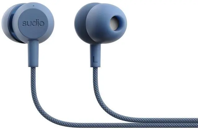 Main image of Sudio V3 Essential Wired Earbuds ^^ in Ear Headphones with Cable and USB-C Connector ^^ Tangle-Resistant Braided Cable ^^ Built-in Microphone ^^ IPX4 Water Resistant ^^ No Charging Needed ^^ (Blue)
