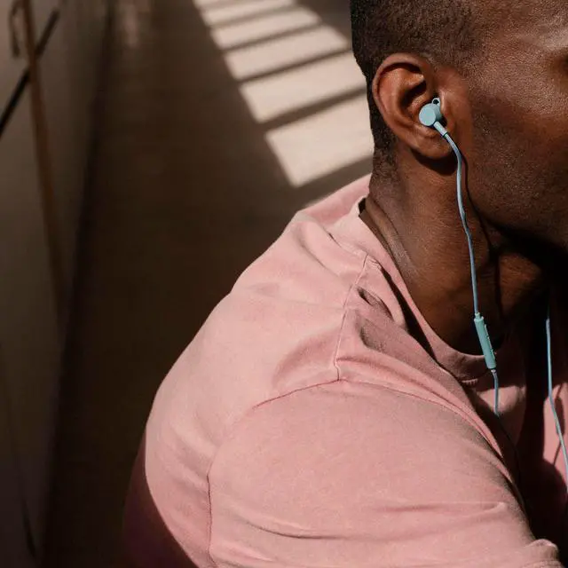 Alt view image 5 of 5 - Sudio V3 Essential Wired Earbuds ^^ in Ear Headphones with Cable and USB-C Connector ^^ Tangle-Resistant Braided Cable ^^ Built-in Microphone ^^ IPX4 Water Resistant ^^ No Charging Needed ^^ (Blue)