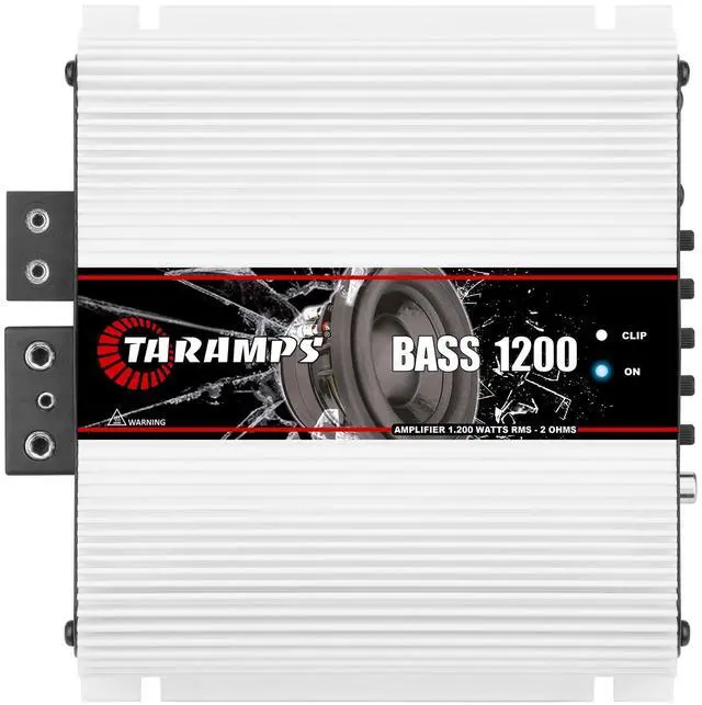 Main image of Taramps Bass 1200 2 Ohms Monoblock Amplifier 1200 Watts Rms 1 Channel 14.4VDC Out Power Full Range Great for Sub/Bass RCA Input Smart Cooler Car Audio