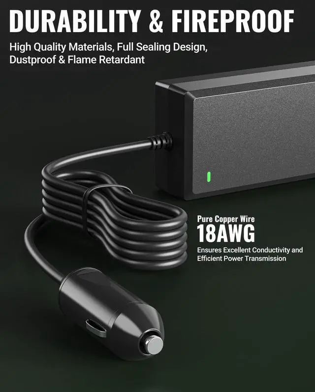 Alt view image 3 of 5 - SAYSOLAK 12V 10A Power Supply for Green Mountain Grill Davy Crockett, Daniel Boone Prime/Plus, Jim Bowie Prime/Plus, Ledge, Peak, Trek, 33Ft Power Adapter Replacement for All 12V GMG Pellet Grills