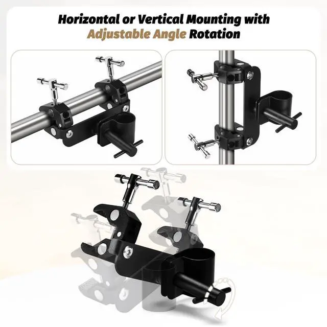 Alt view image 2 of 5 - Gen 3 Starlink Mount for RV Ladder & Roof Rack, Adjustable with Pipe Adapter for Pole/Roof/Camper/Railing Use, Compatible with Starlink Standard 4/4X/Gen 3