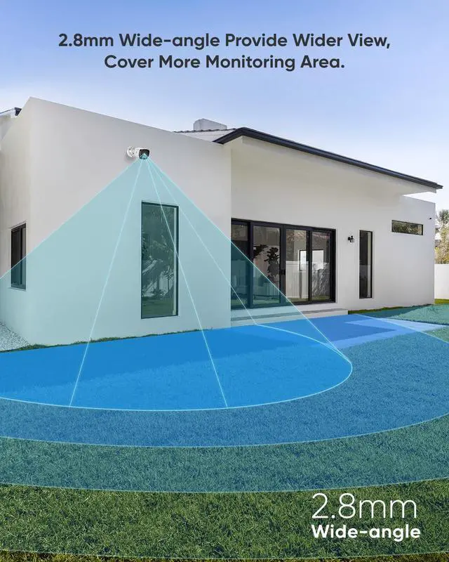 Alt view image 3 of 5 - SANNCE 5MP Super HD PoE IP Security Camera with 2-Way Audio,100ft Night Vision,IP67 Weatherproof, Human/Vehicle Detection,H.265+ Indoor/Outdoor Surveillance Camera