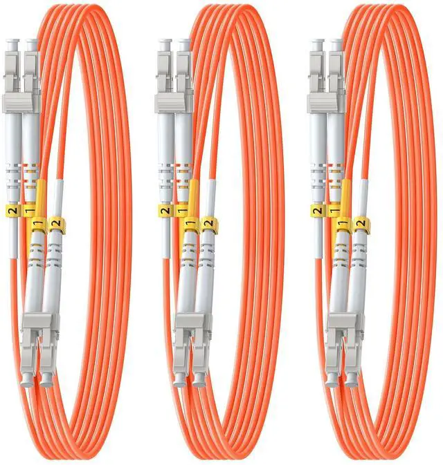 Main image of FiberPrime- OM1 LC to LC Fiber Patch Cable, Duplex Multimode, MM Fiber Optic Patch Cable, 1G, 50/125um, LSZH, 5m/16ft,3Pack