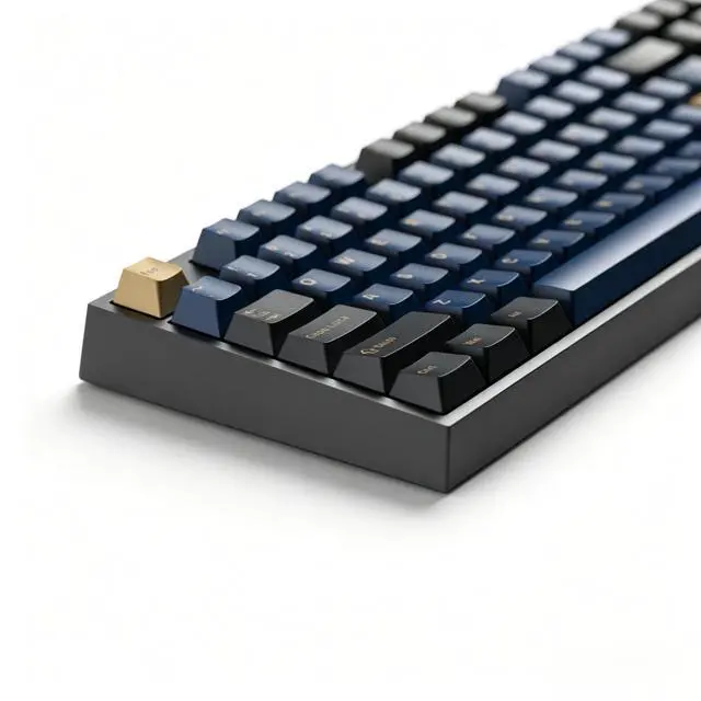 Alt view image 2 of 5 - iRoboosta Double Shot PBT Keycap Set, Minimalist Black/Blue/Brown Keycaps, 157 Key Custom Cherry Profile Key Cap for 60% 65% 75% 100% MX Switches Mechanical Keyboard (Blue Warrior)