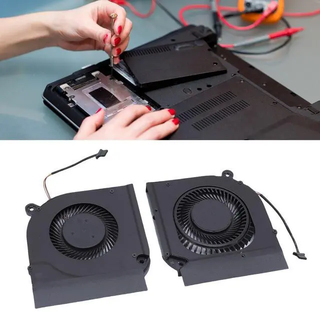 Alt view image 4 of 5 - CPU GPU Cooling Fan Replacement, DC 5V Low Noise Dual Cooling System Laptop Cooler Parts with Aluminum Alloy and ABS, for 5 2020 N20C1 AN515 Series Laptops