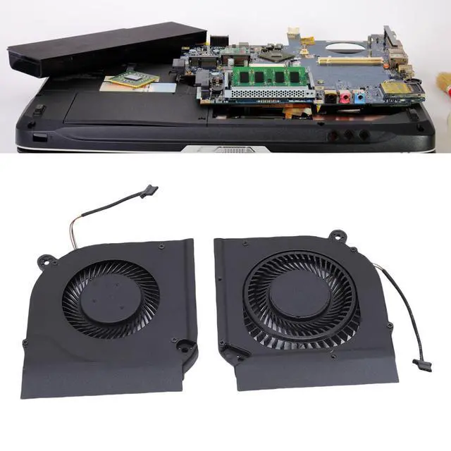 Alt view image 5 of 5 - CPU GPU Cooling Fan Replacement, DC 5V Low Noise Dual Cooling System Laptop Cooler Parts with Aluminum Alloy and ABS, for 5 2020 N20C1 AN515 Series Laptops