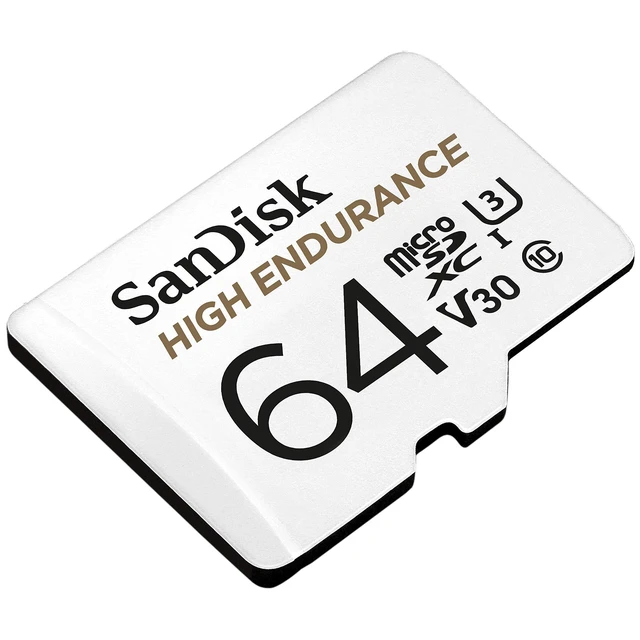 Alt view image 2 of 2 - SANDISK 64GB High Endurance Video microSDXC Card with Adapter for dash cam and home monitoring systems - C10, U3, V30, 4K UHD, Micro SD Card - SDSQQNR-064G-GN6IA