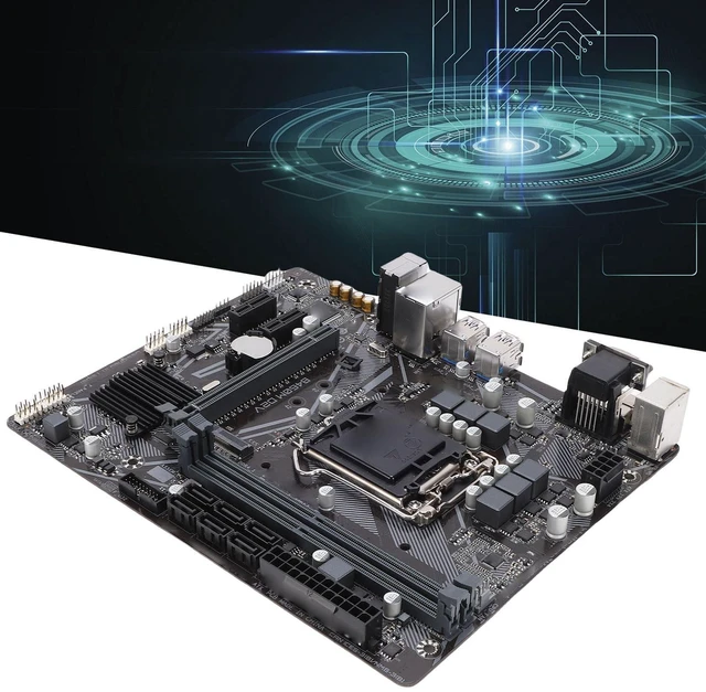Alt view image 4 of 5 - GOWENIC B460M D2V Computer Motherboard, LGA 1200 DDR4 M ATX PC Gaming Motherboard for Core i9 i7 i5 i3, Serial ATA III, DVI and VGA Port, USB 3.2, USB 2.0, 1xPCI E X1