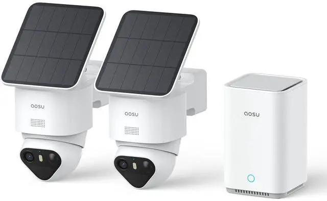 Main image of aosu T2 Ultra 4K Security Cameras Wireless Outdoor, 2 Cam Kit, Smart Home Security System with TrueColor Night Vision, AI Recognition & 360 Motion Tracking, Solar Power, Expandable 1TB Local St