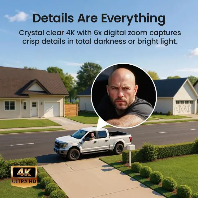 Alt view image 3 of 5 - aosu T2 Ultra 4K Security Cameras Wireless Outdoor, 2 Cam Kit, Smart Home Security System with TrueColor Night Vision, AI Recognition & 360 Motion Tracking, Solar Power, Expandable 1TB Local St