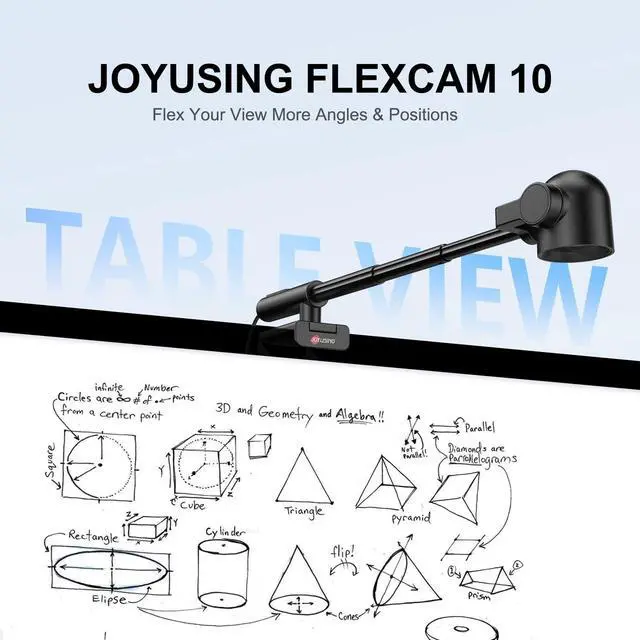 Alt view image 2 of 5 - JOYUSING FlexCam10 4K Eye Contact Webcam for PC, 4 Modes in 1 Webcam with Microphone, PDAF Autofocus, 2 Noise-Cancelling Mics, 79 FOV, for Conference, Streaming, Facetime Zoom/Teams/Google Meet