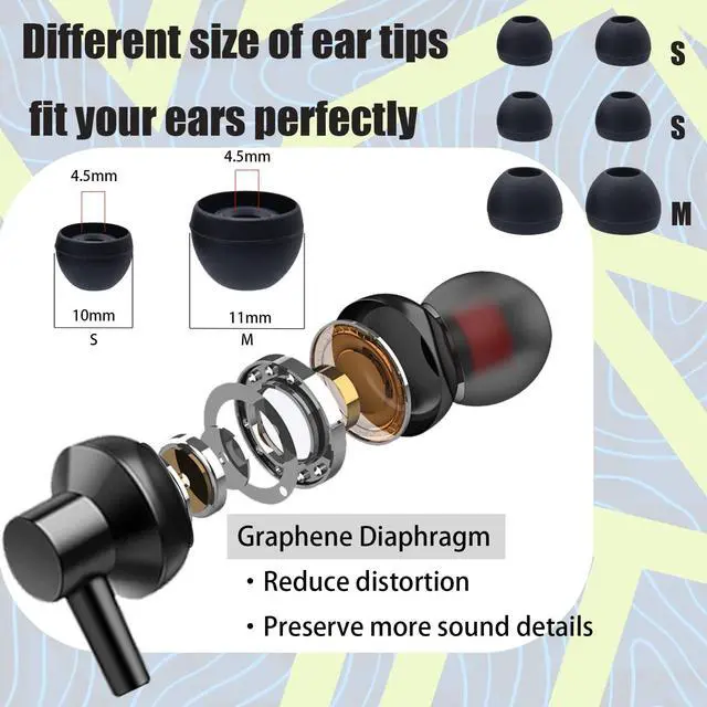 Alt view image 5 of 5 - 2-Pack Teens Wired Earbuds with Cases, 3.5mm School Headphones,Sport#2