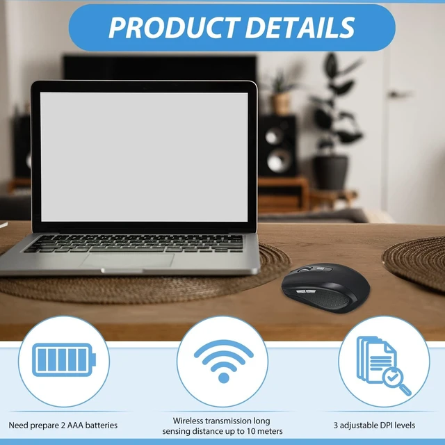 Alt view image 2 of 5 - Macarrie 48 Pack Wireless Mouse for Laptop 1200dpi Wireless Mouse Bulk