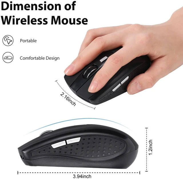 Alt view image 3 of 5 - Macarrie 48 Pack Wireless Mouse for Laptop 1200dpi Wireless Mouse Bulk