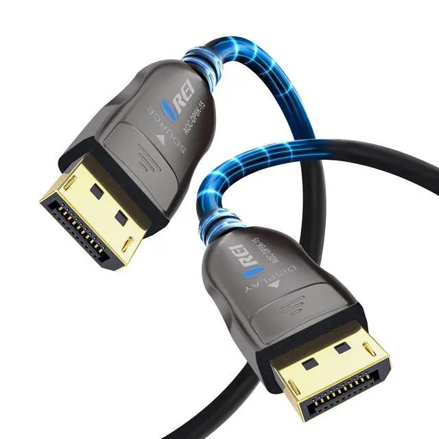Main image of OREI 8K DisplayPort 2.0 AOC Cable 15ft 54Gbps, 8K@120Hz, 4K@240Hz, VRR