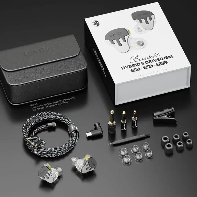 Alt view image 5 of 5 - BASN BmasterX USB-C in Ear Audio Monitor, Hybrid 6 Drivers IEM Earphones with Crystal Clear Sound, Detachable Cable Plus Carrying Case Fit Kit for Musician, Stage, Studio (Gunmetal Gray)